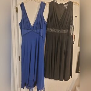 Jessica Howard Black Embellished Pleated Maxi Gown